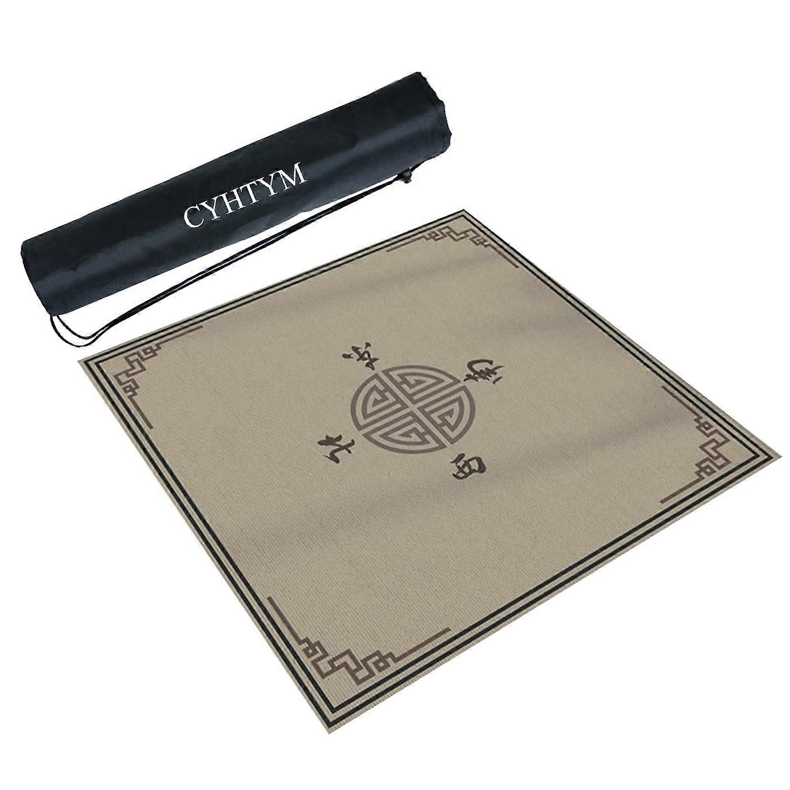 Square Mahjong mat with rubber backing, soft and nonslip (140cm/55.1')