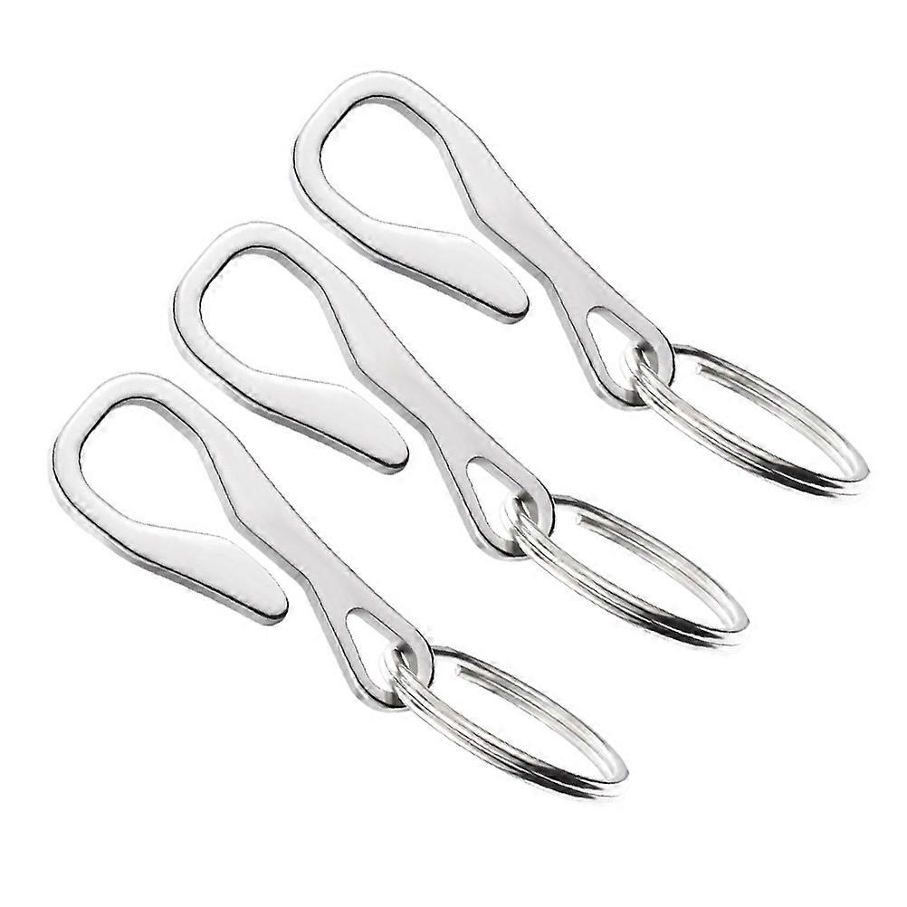 High Load-bearing Key Rings Clamps Portable 3Pcs Sturdy Shape Key Ring for Daily Use