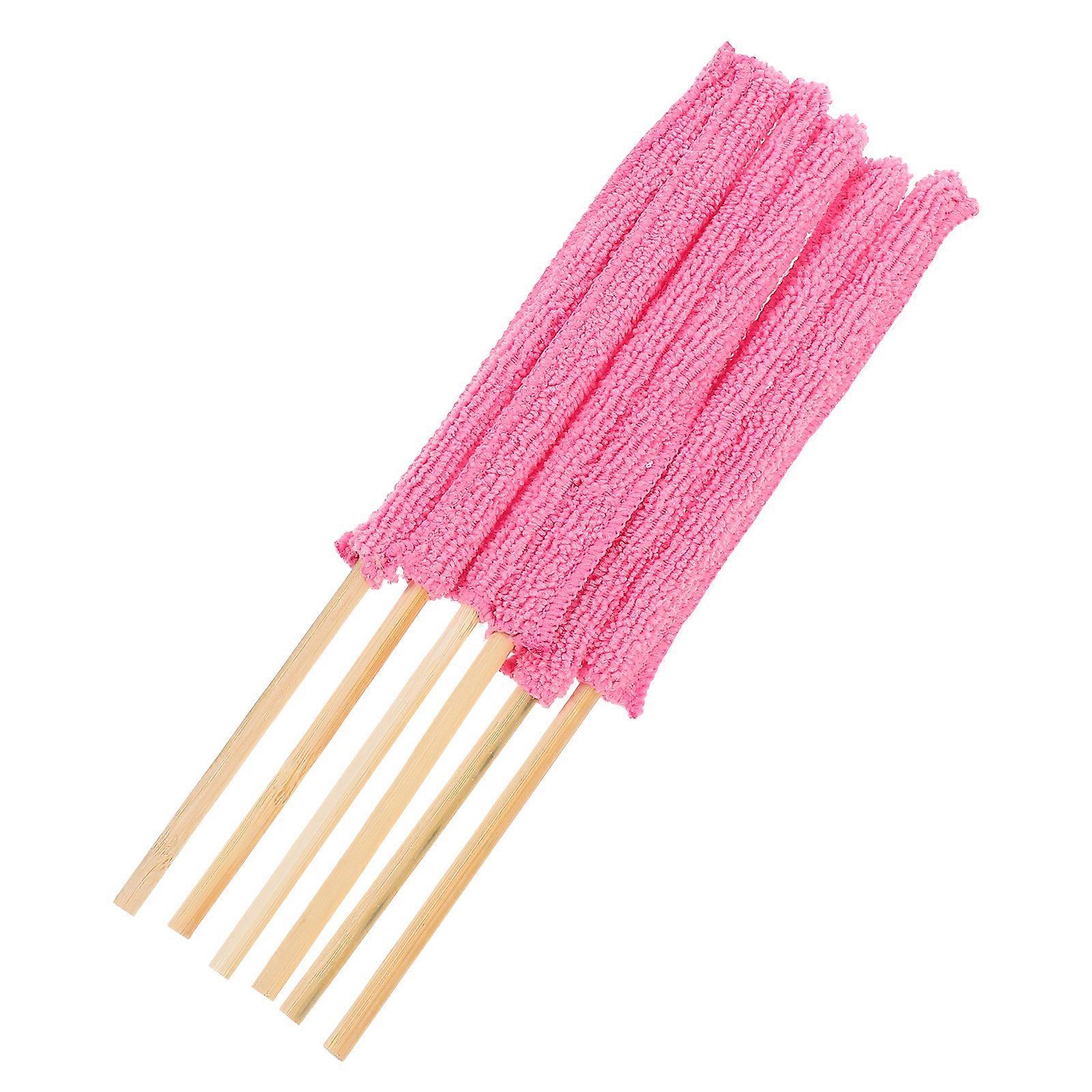 Tiny Cleaning Brush 6Pcs High-Grade Practical Glass Cleaner For Customers 26.5X2Cm Pink Featuring Easy Decontamination