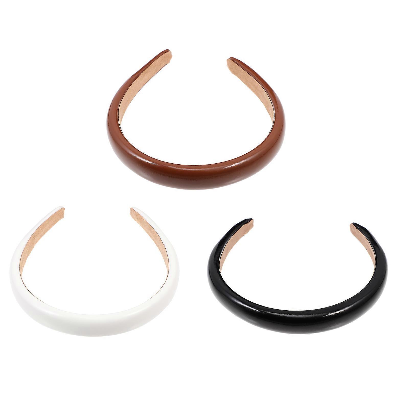 Elegant Patent Headbands for Women Assorted Colors Durable and Portable 3 Pieces