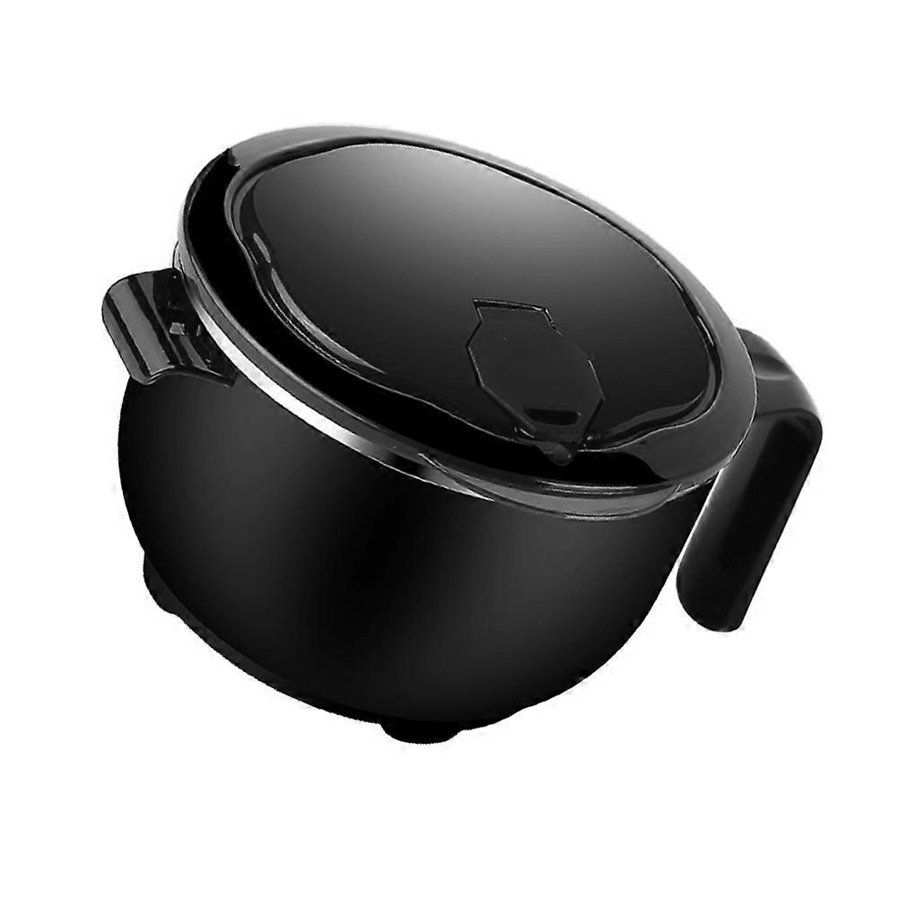 Large Capacity Stainless Steel Instant Noodle Bowl with Lid for Kitchen Use Black