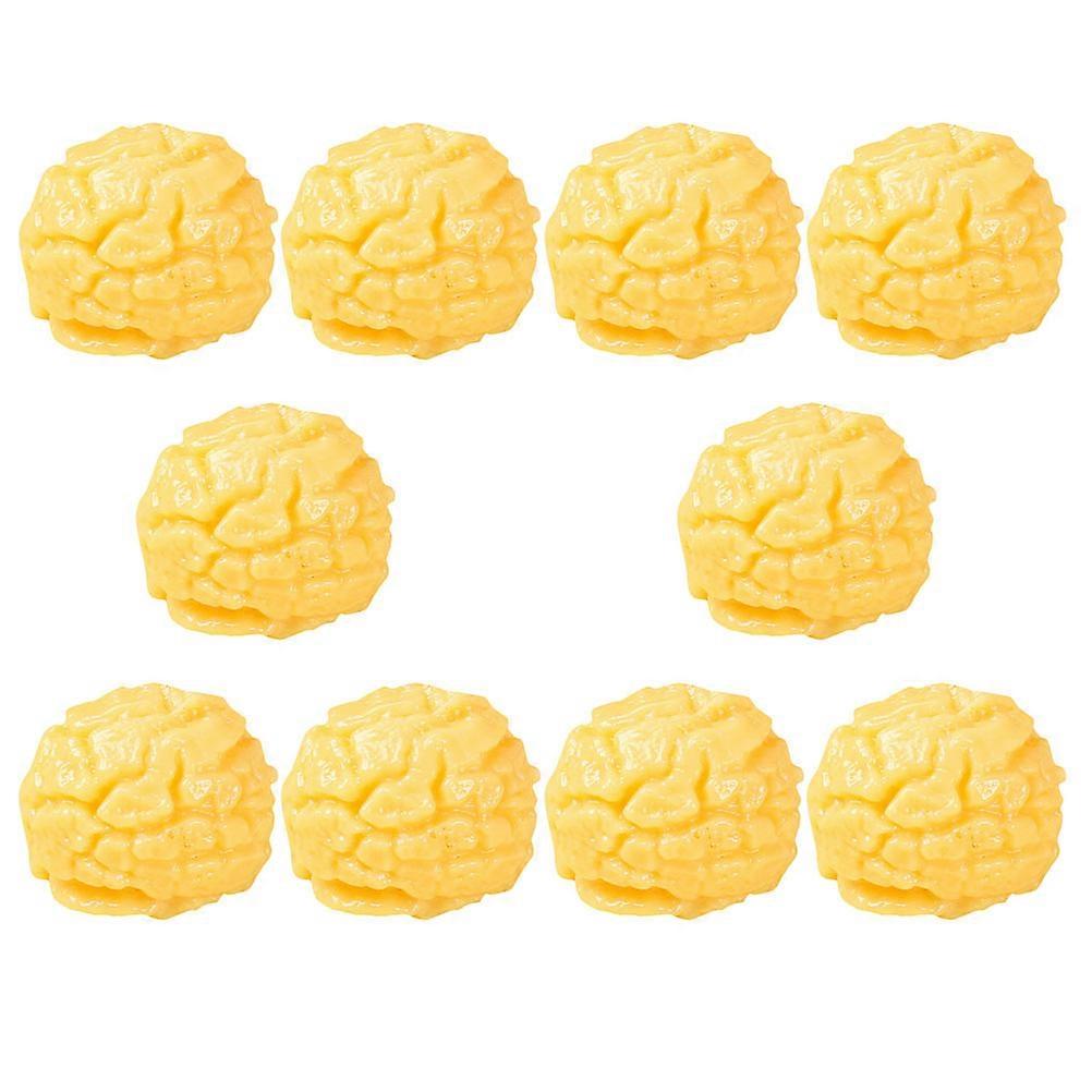 Golden PVC Popcorn Props with Fine Workmanship and Lifelike Details for Decoration 10 Pieces
