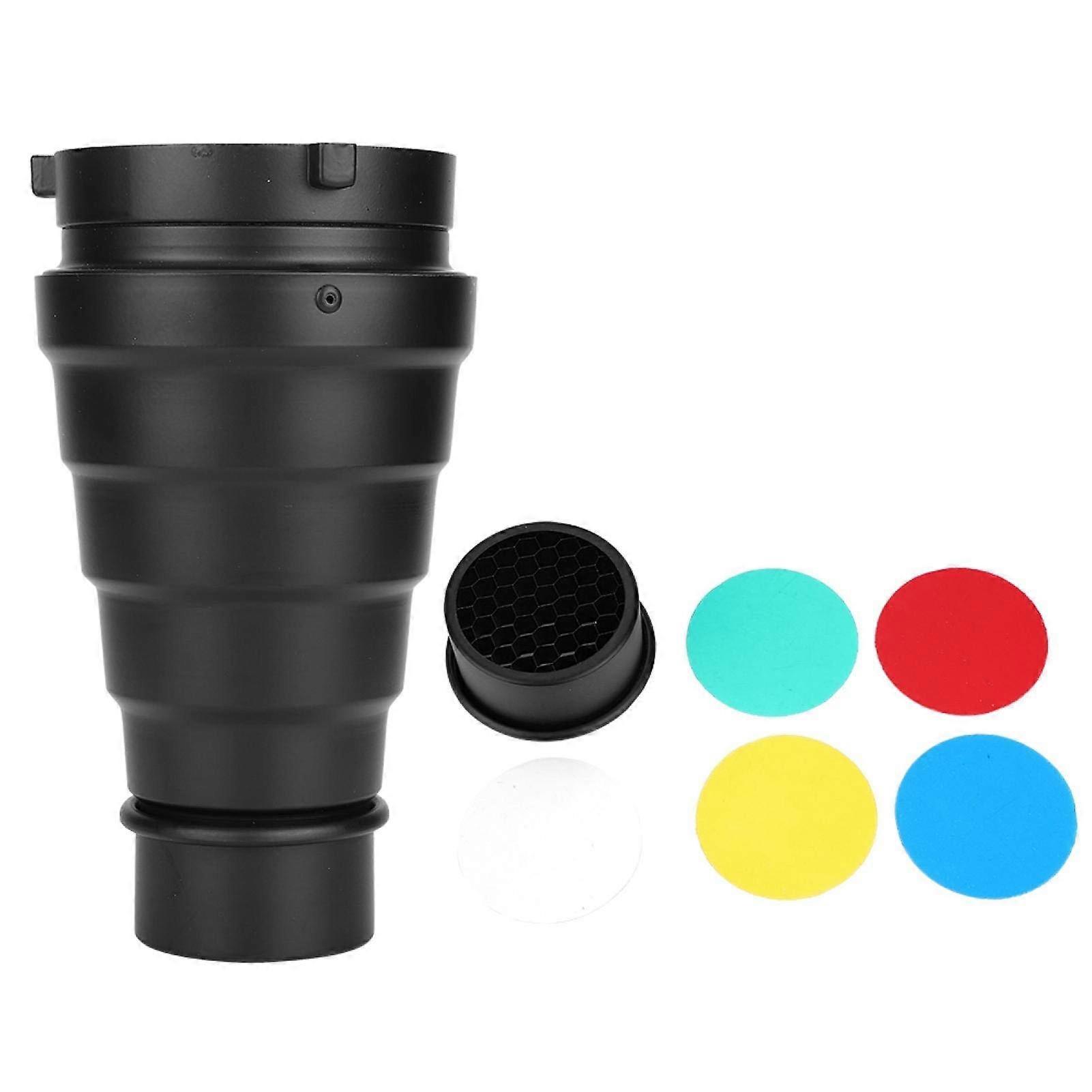 Snoot Bowens Mount Grid Kit With Alloy Body, 5-Filter Set, Eco-Friendly Studio Strobe Compatible