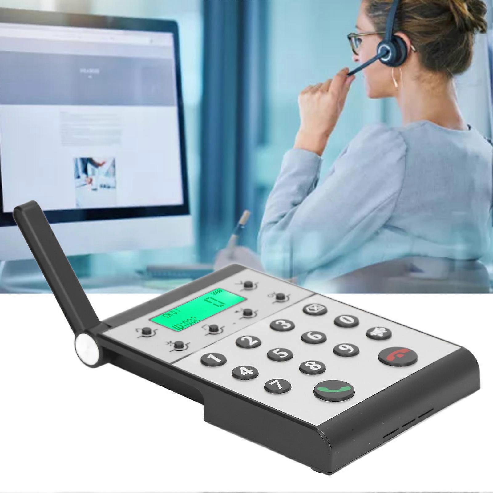 Wireless Intercom Phone 1000m Distance Clear Call Intelligent Networking Hands Free Intercom System Host Black 