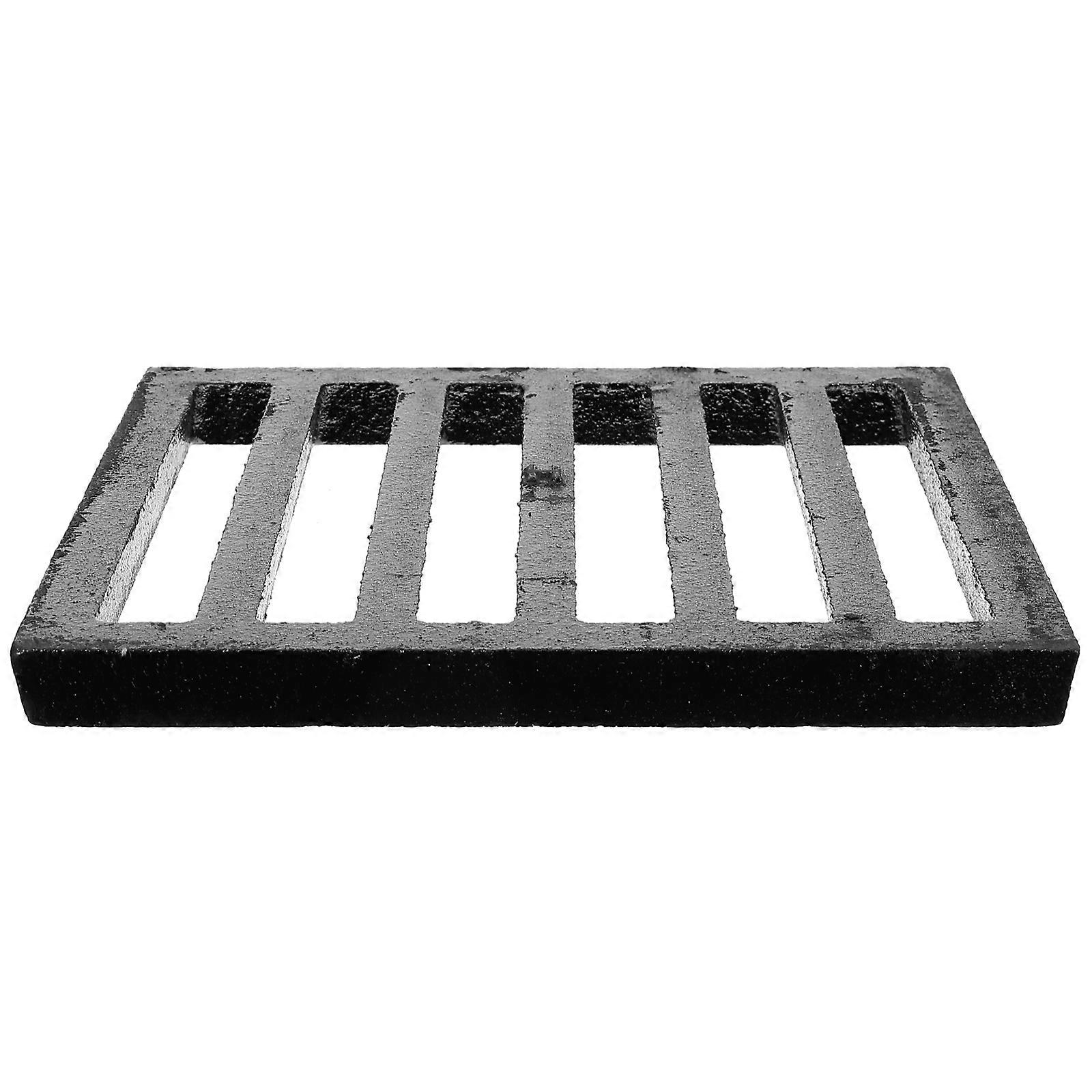 Square Floor Drain Cover Anti-Smell Prevents Clogging Ensures Smooth Water Flow 17.5x16cm Iron 1Pack
