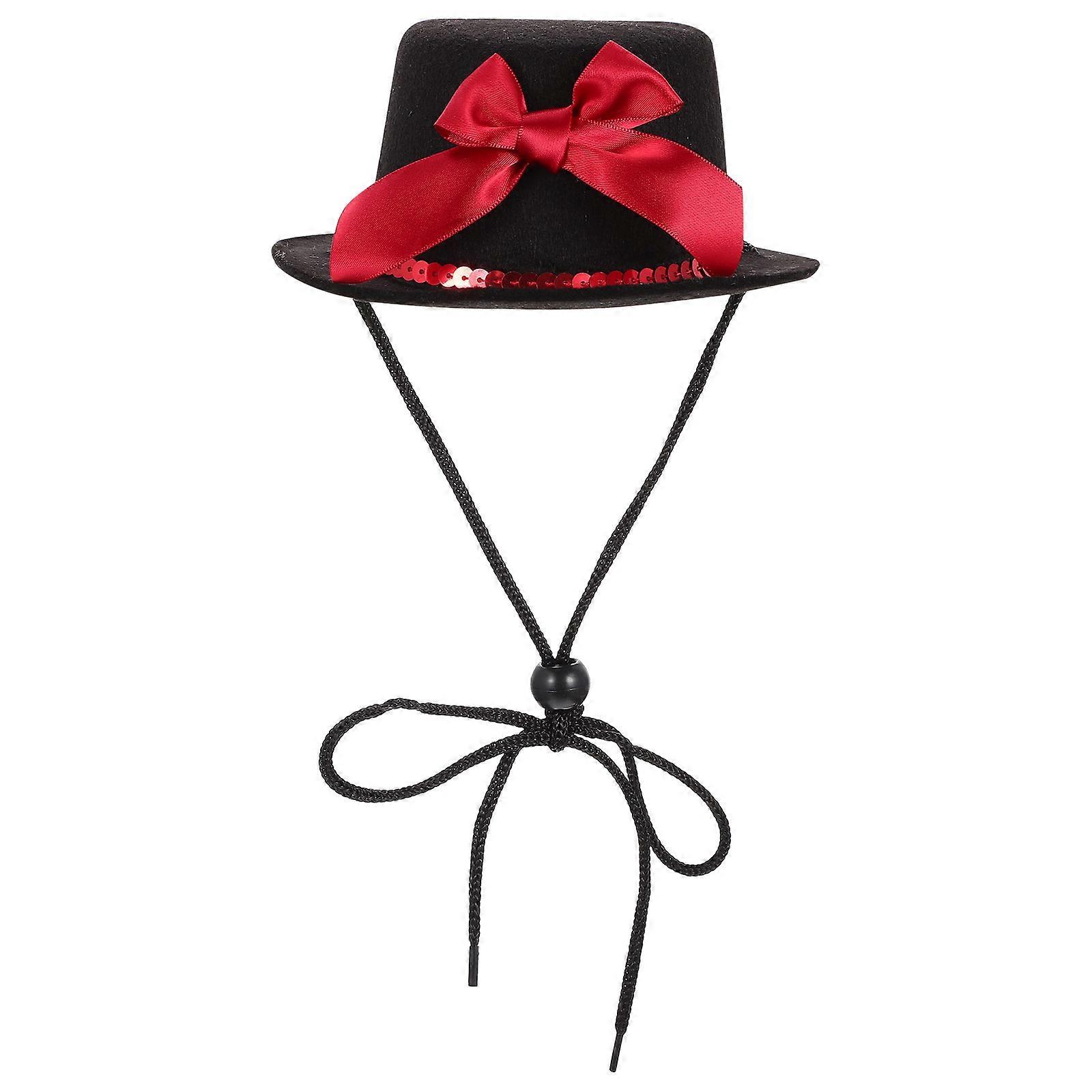 Adjustable Decorative Dog Hat For Pets Lightweight Multi Colored Bowler Shape Party Decoration 1Set