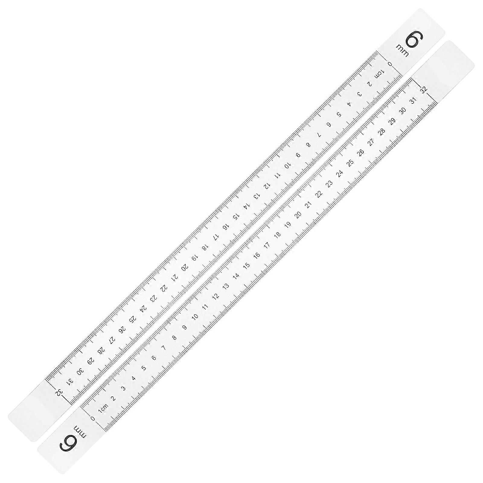 Measuring Rolling Pin with Acrylic Material for Baking Cooked Dough and Thickness Control 1 Pair