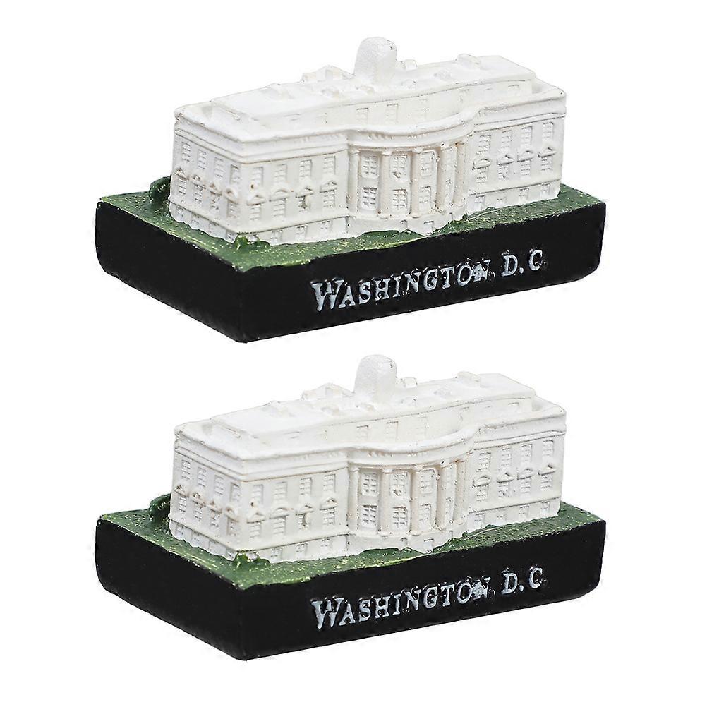 White House Resin Statue for Home Decor and Educational Tool with Realistic Details 2 Pieces