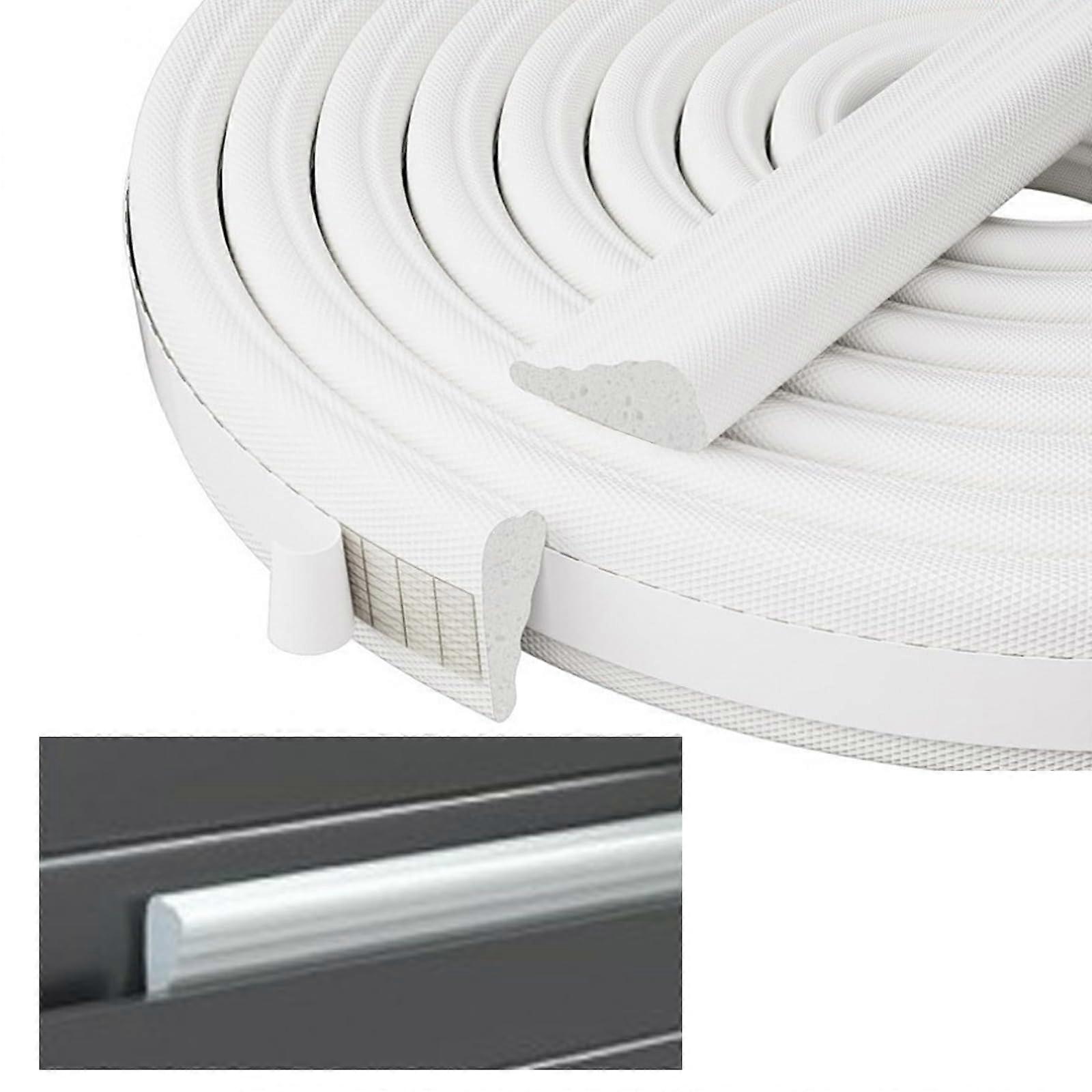 SelfAdhesive Foam Tape, Wedgeshaped Design, Door, Window Seal (5 m, White)