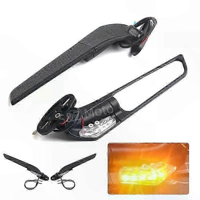 Adjustable Motorcycle Rearview Mirrors Wind Wing Rotating Side Mirrors for Ducati Panigale V2 V4 V4S 899 959 1199 Maxpower
