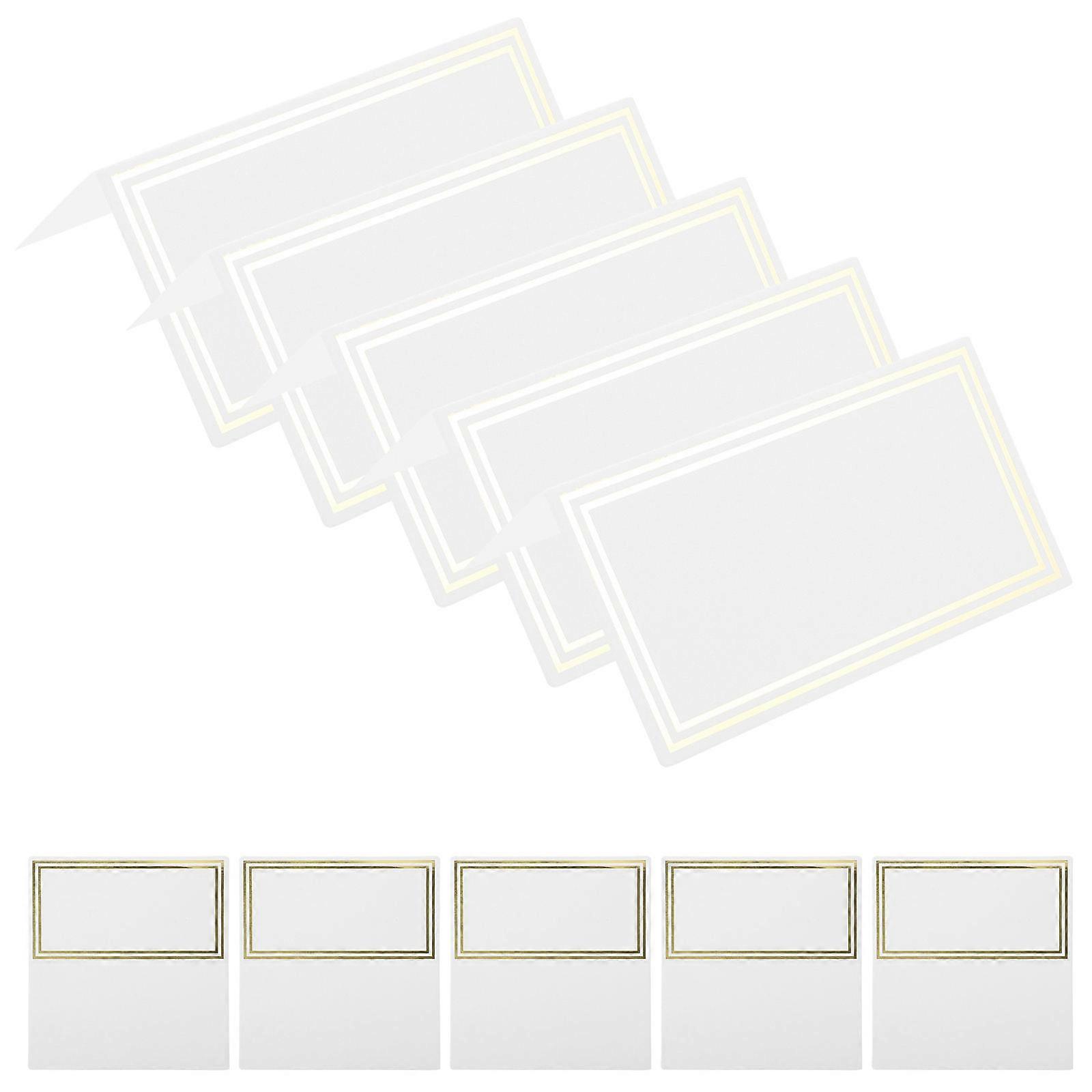 50pcs Elegant Blank Place Cards for Weddings, Tent Cards for Banquet Table Settings to Create a Romantic Atmosphere