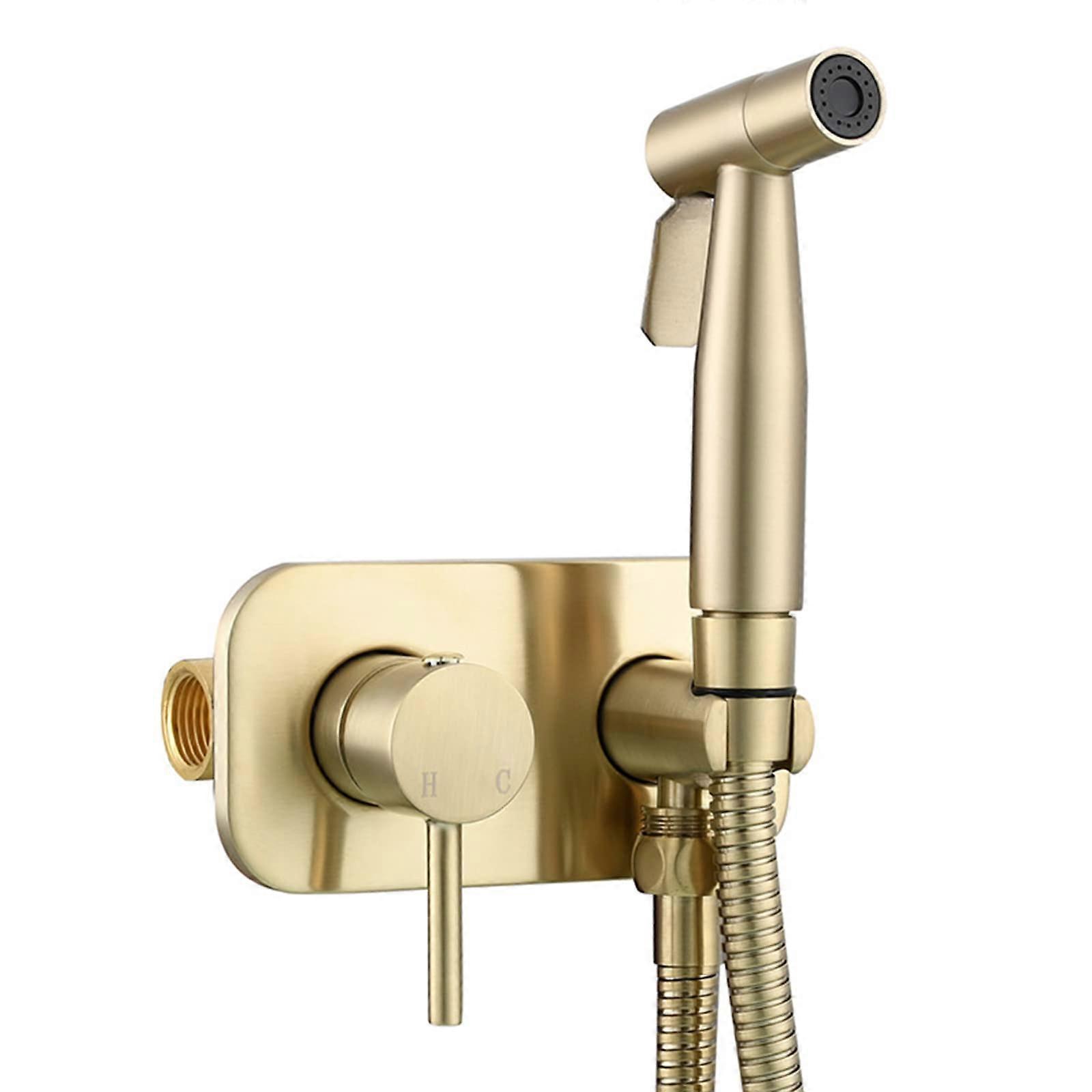 Handheld Bidet Sprayer, Hot and Cold Mixing Valve, Stainless Steel Hose, T Type 2