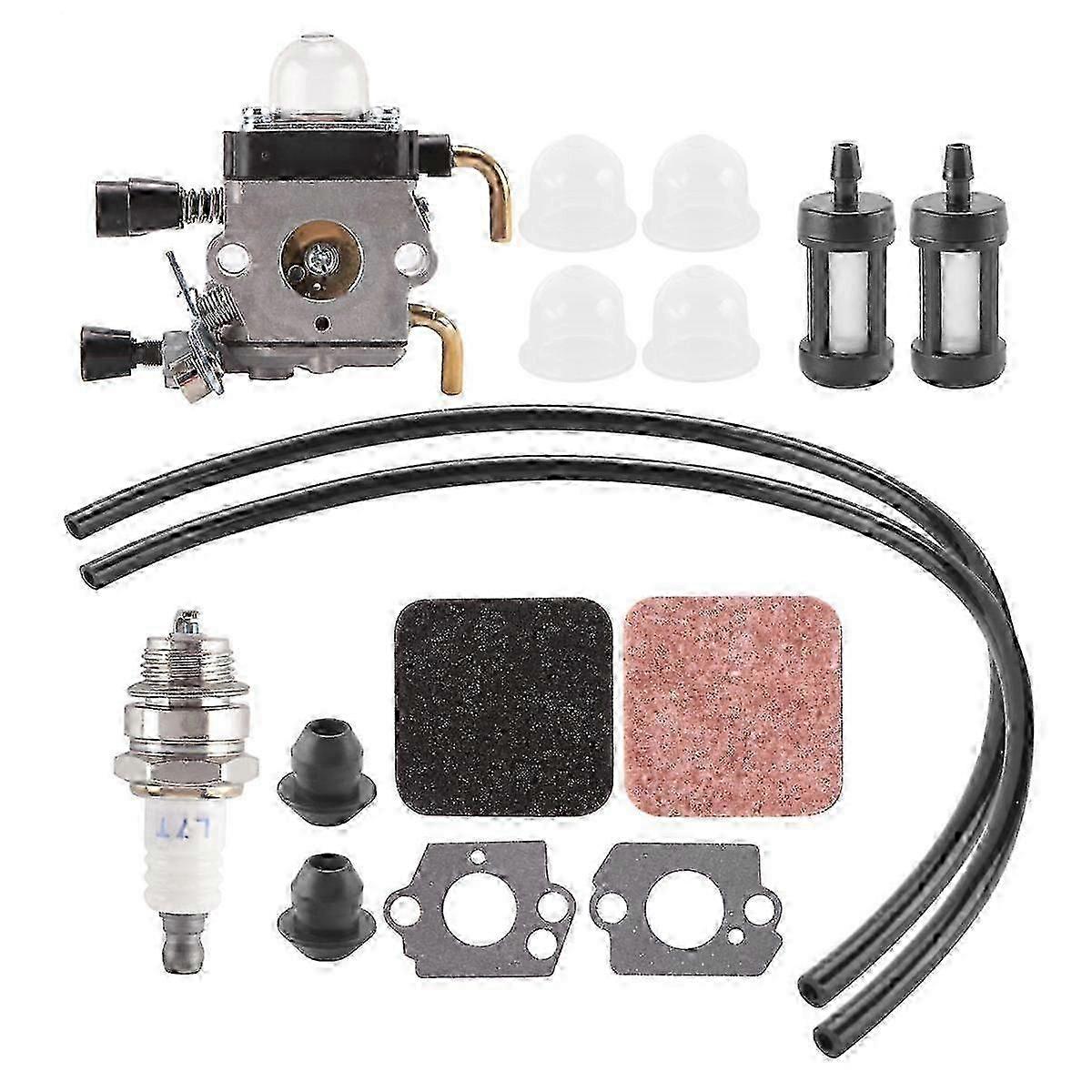 FS85 FS80 Carburetor for Stihl FS75 FS80R FS85 FS85R FS85T FS85RX String Trimmer Weedeater C1Q-S97 Carb w/Fuel Repower Kit Air Filter