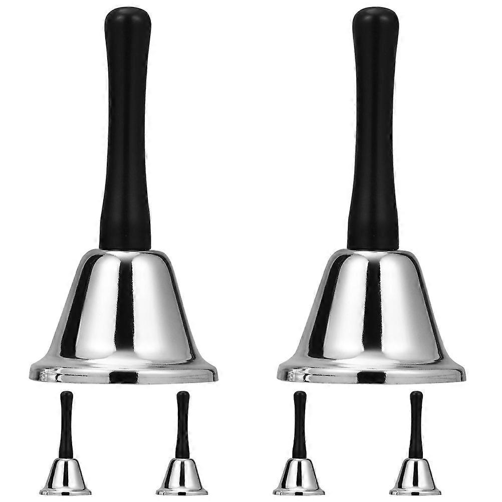Metal Table Bells 6Pcs Round Design Ideal For Festive Occasions Such As Christmas Parties Durable And Practical Decorations