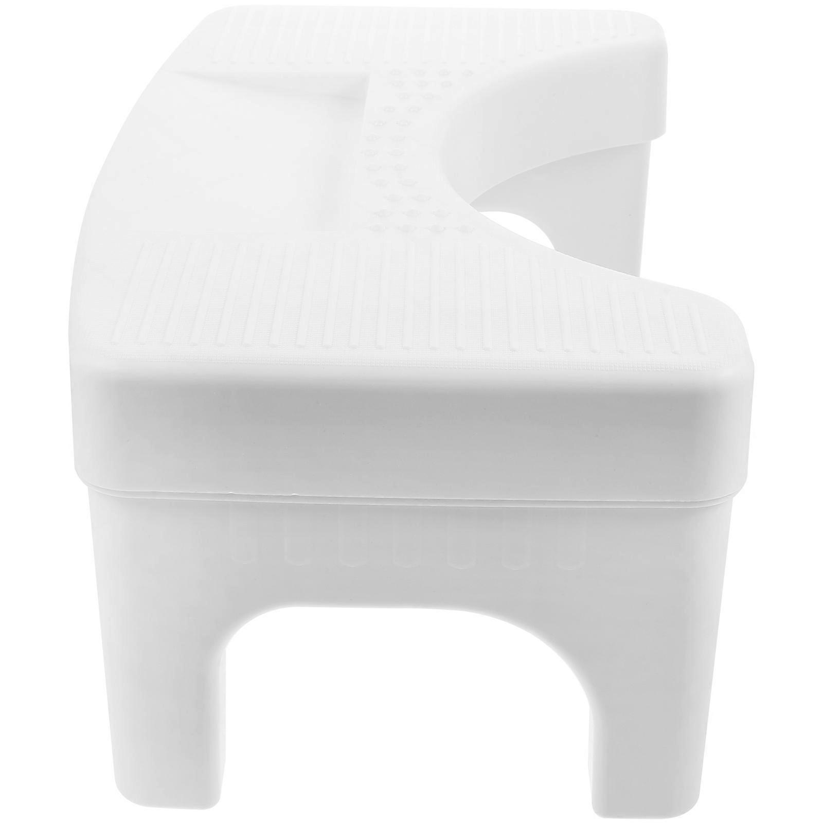 Toilet Step Stool for Bathroom – Non Slip, Sturdy Design, White, Enhances Bowel Movements