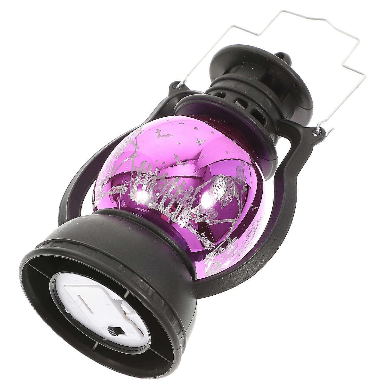 Battery Powered Halloween Skeleton Lantern Light Vintage Style Hanging Skull Lamp for Home Decor, Creates Mysterious Atmosphere