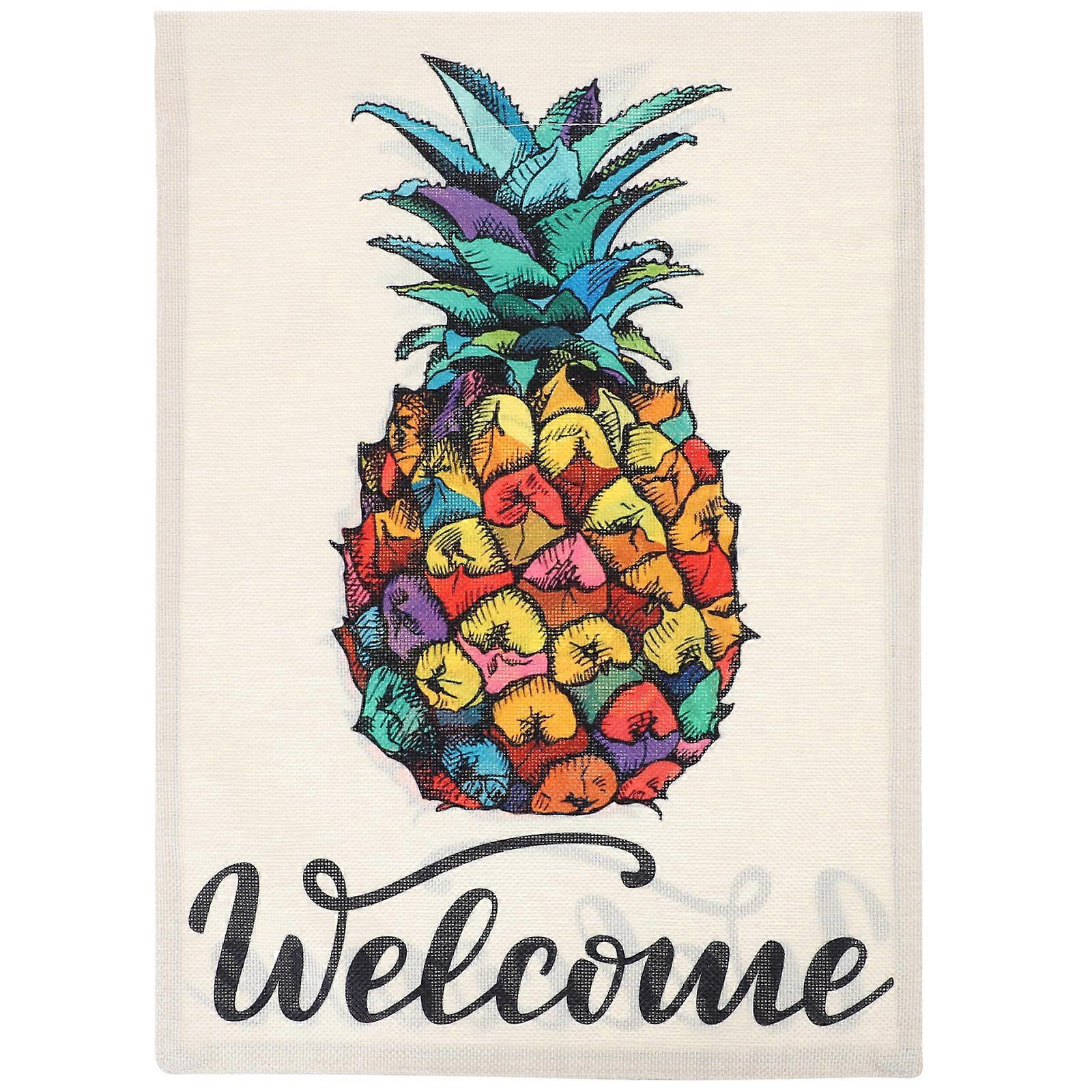 Pineapple Decorative Garden Flag Double Sided Durable Outdoor Welcome Decor Unique Pattern