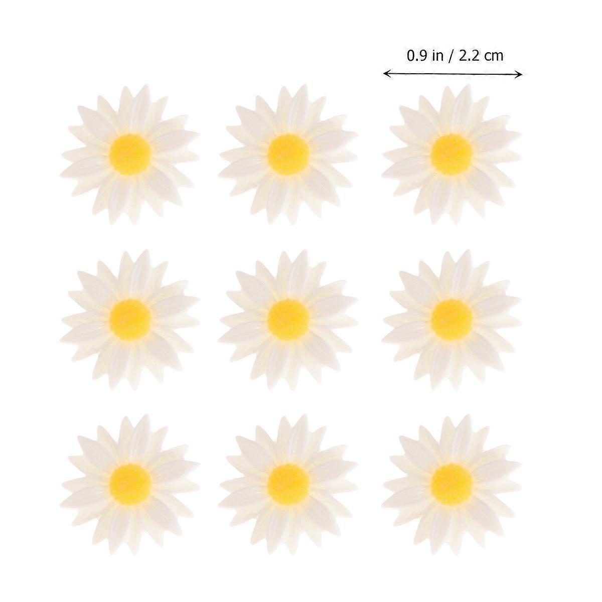 Craft Project Accessories With Mini Plastic Daisy Flowers 22Mm White 20 Pcs DIY Supplies