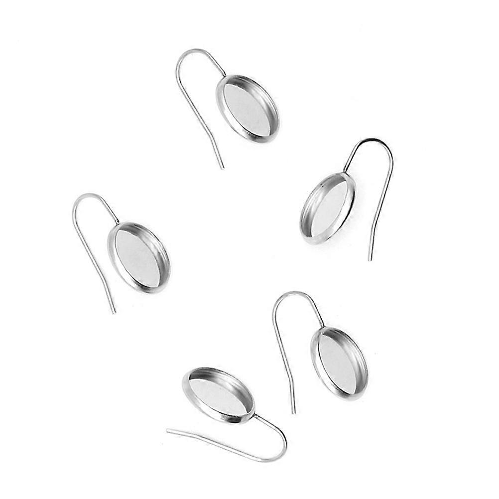 DIY Silver Stainless Steel Earring Blanks for Jewelry Making with Wide Applications and Bezel Setting 50pcs