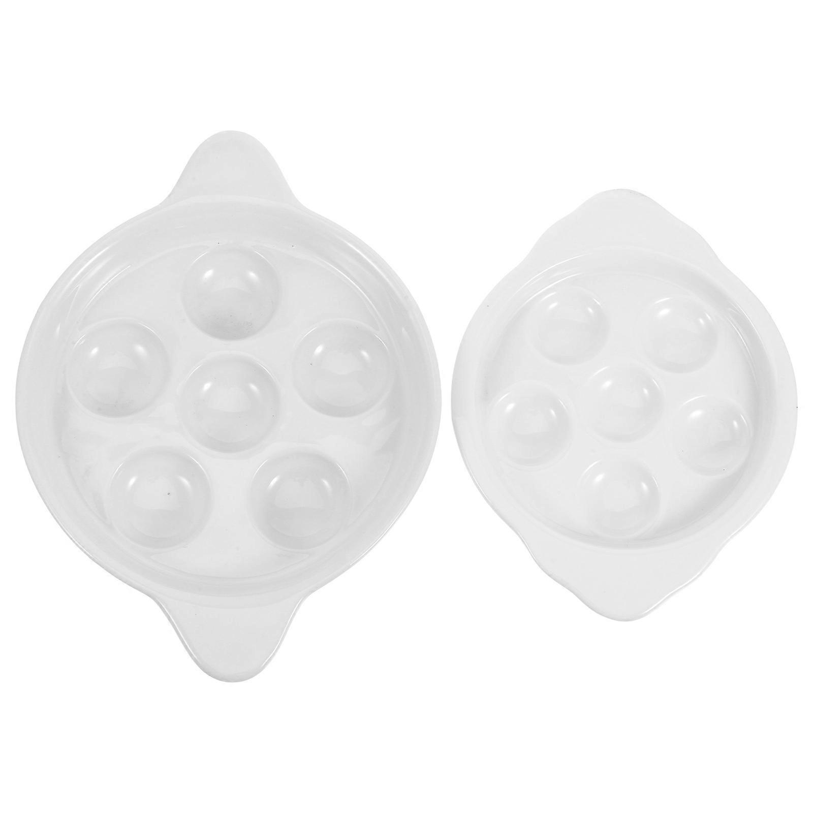 Escargot Baking Dish 2Pcs With Handles For Users High-Temperature Resistance 21.80X16.50X3.40cm