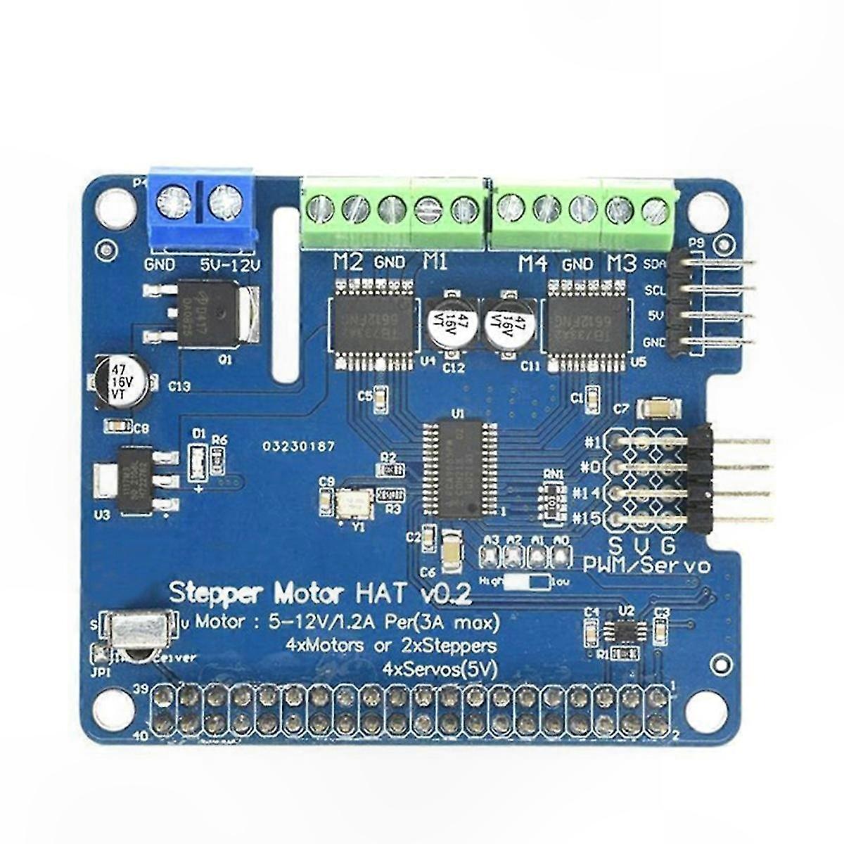 Motor Control Board for Stepper Servo and DC Motors Compatible with Raspberry Pi 3B 3B+ Expansion HAT