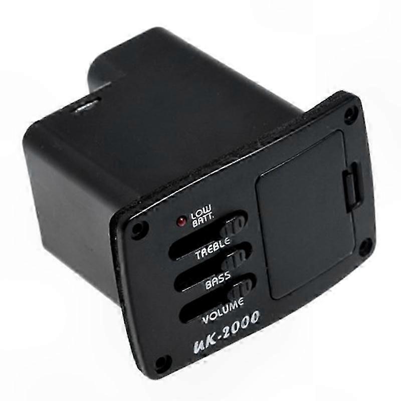 Spiral Piezo Cable Pickup with EQ and Preamp for Ukulele, No Battery Required