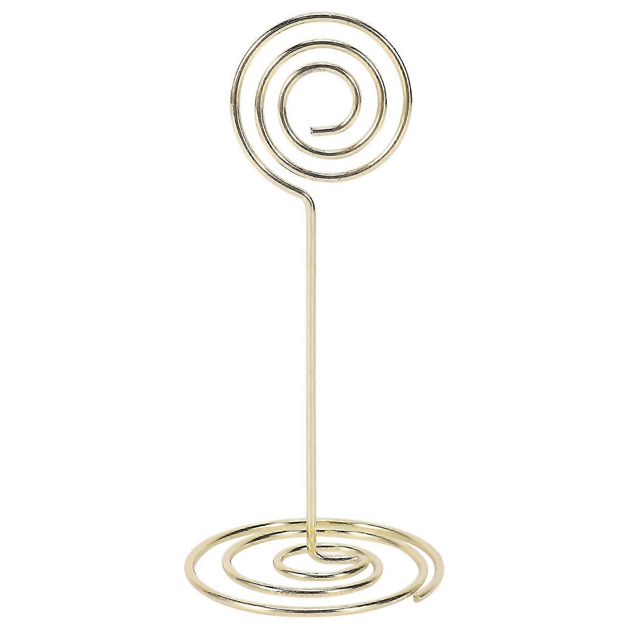 For 12 pack table number card holders photo holder stands place paper menu clips circle shape Gold