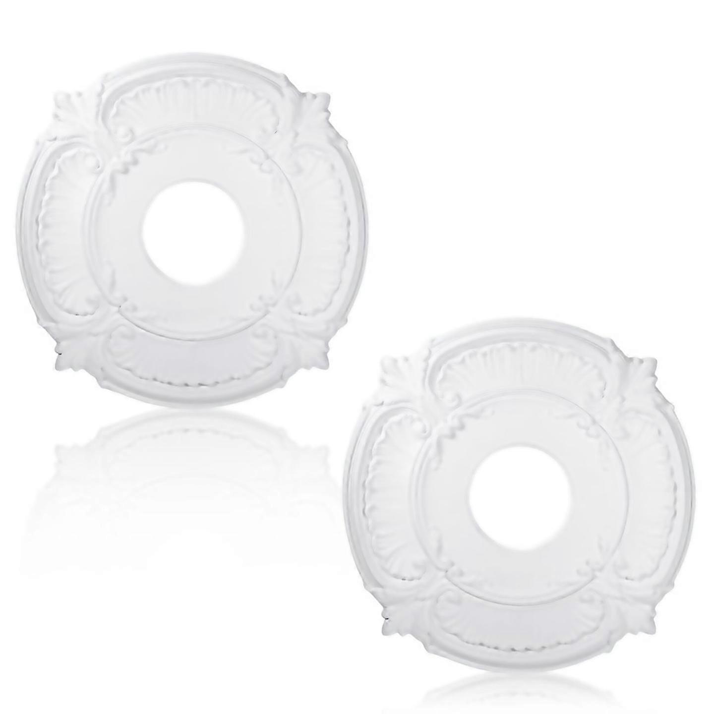 For 2 Pieces Pu Ceiling Medallion Decorative Ceiling Fan Medallion