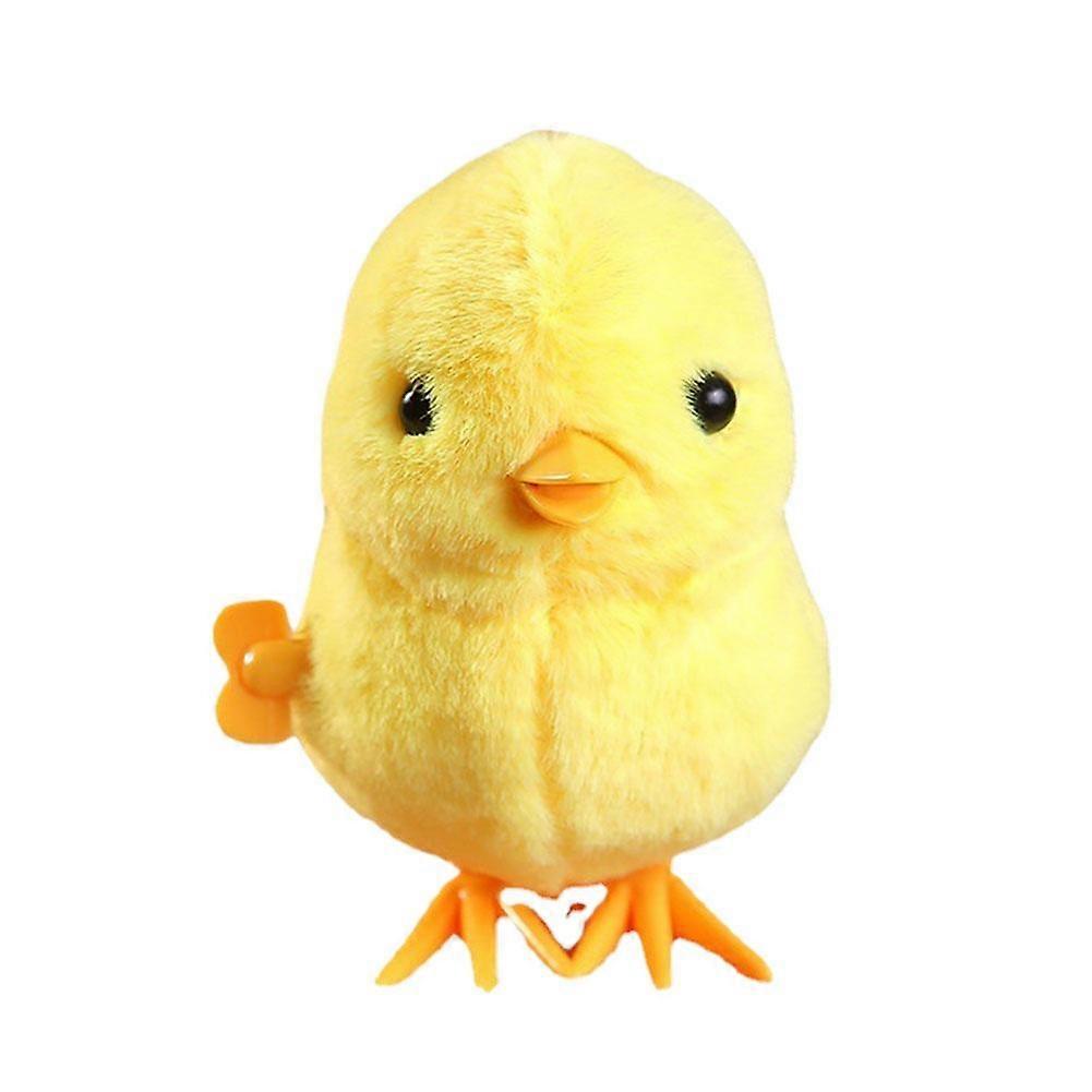 Bouncing chick walking toy childrens popular plush jumping duck wind up doll