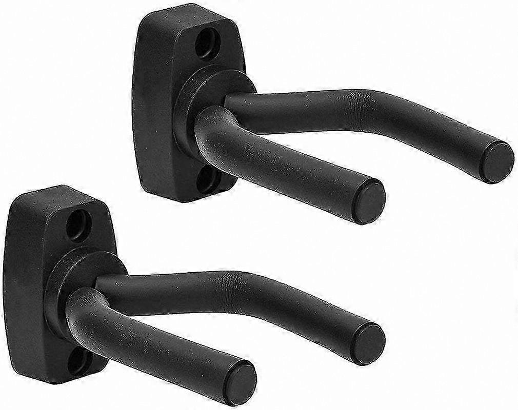2-Pack Guitar Wall Mounts with Hooks, Display Hanger Bracket and Screws Included