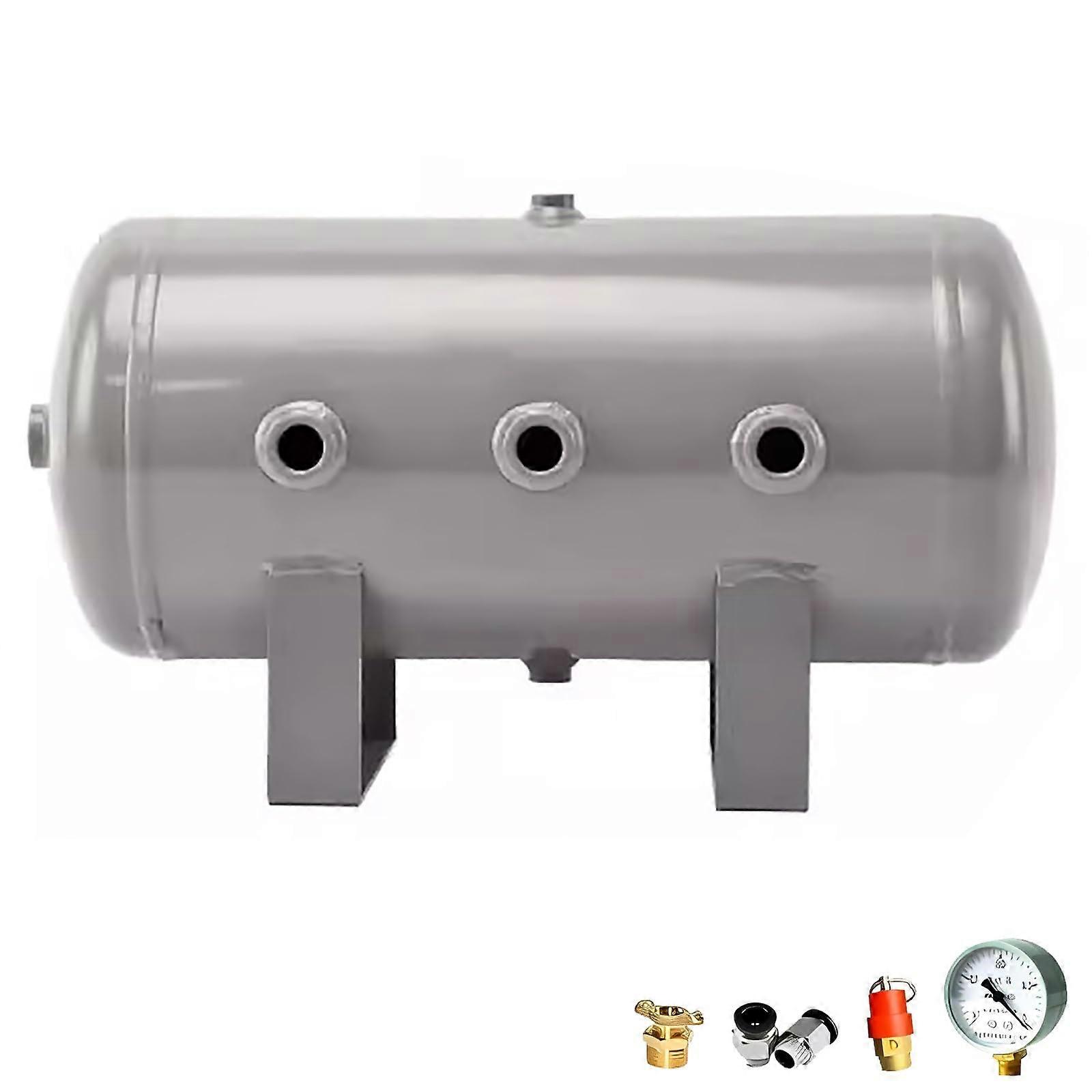 Portable High Pressure Air Reservoir Kit 2.6Gal/10L with Safety Valve, Pressure Gauge for Cars, Trucks, Snorkeling Gear