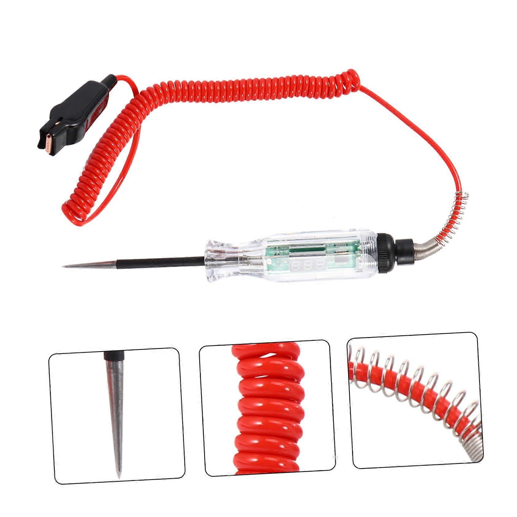 Automotive Circuit Tester Digital Voltage Tester With LED Indicator Light Compact For Vehicle Electrical Testing