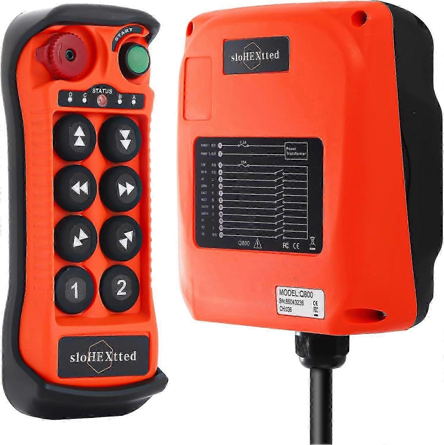2025 Latest Model 8 Channel Button Hoist Crane Industrial Wireless Radio Remote