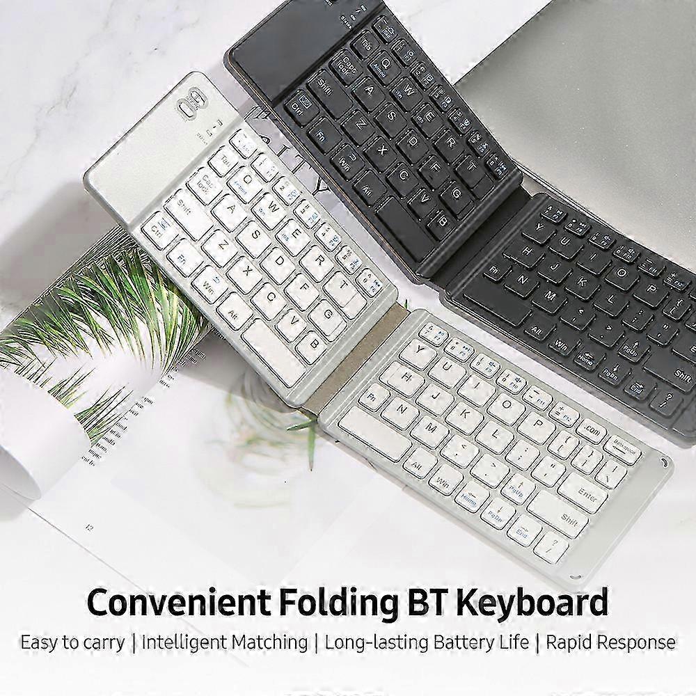 Portable Folding Bluetooth Keyboard for Easy Typing & Long Battery Life - Compact & Lightweight - Black