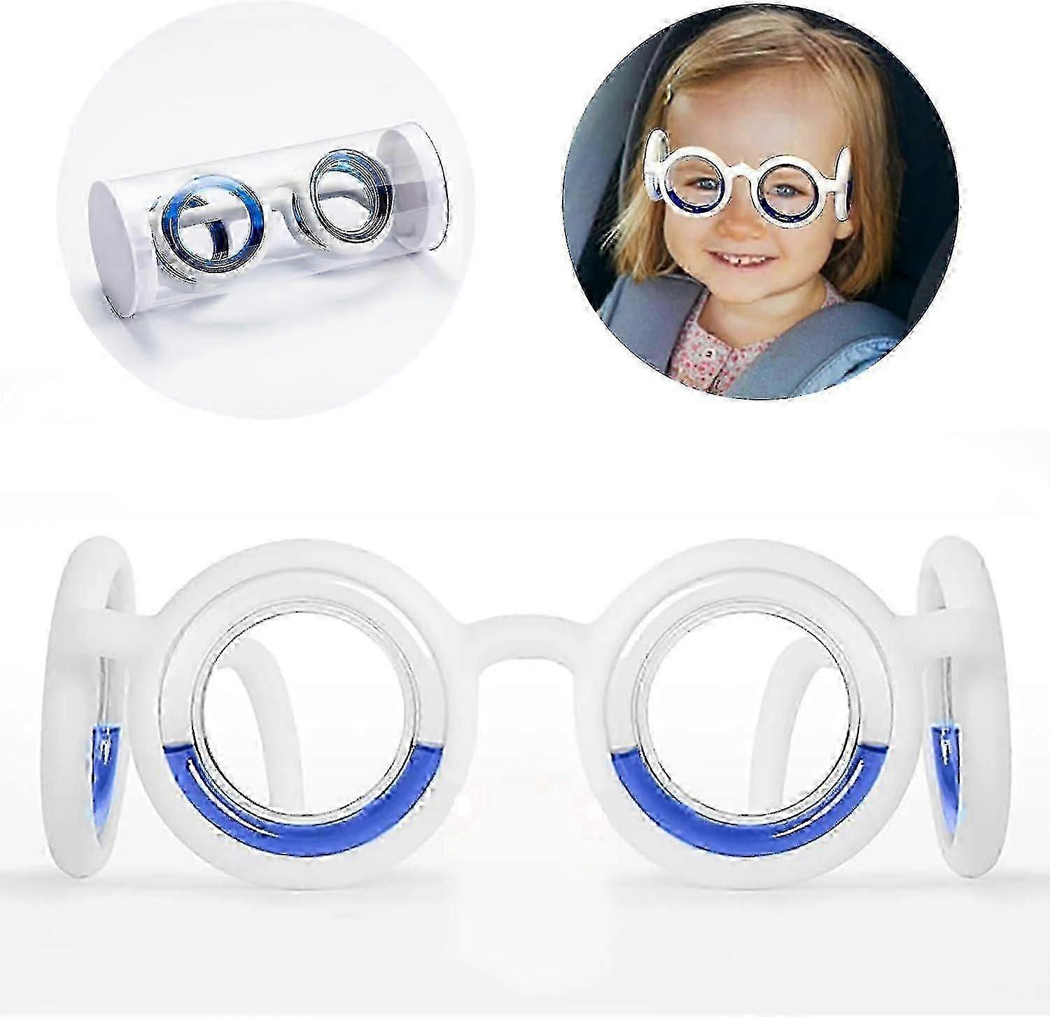 Alleviate Motion Sickness Anti-Nausea Smart Glasses, Portable Anti-Dizziness Liquid Glasses, Nausea Relief Glasses for Kids Adults