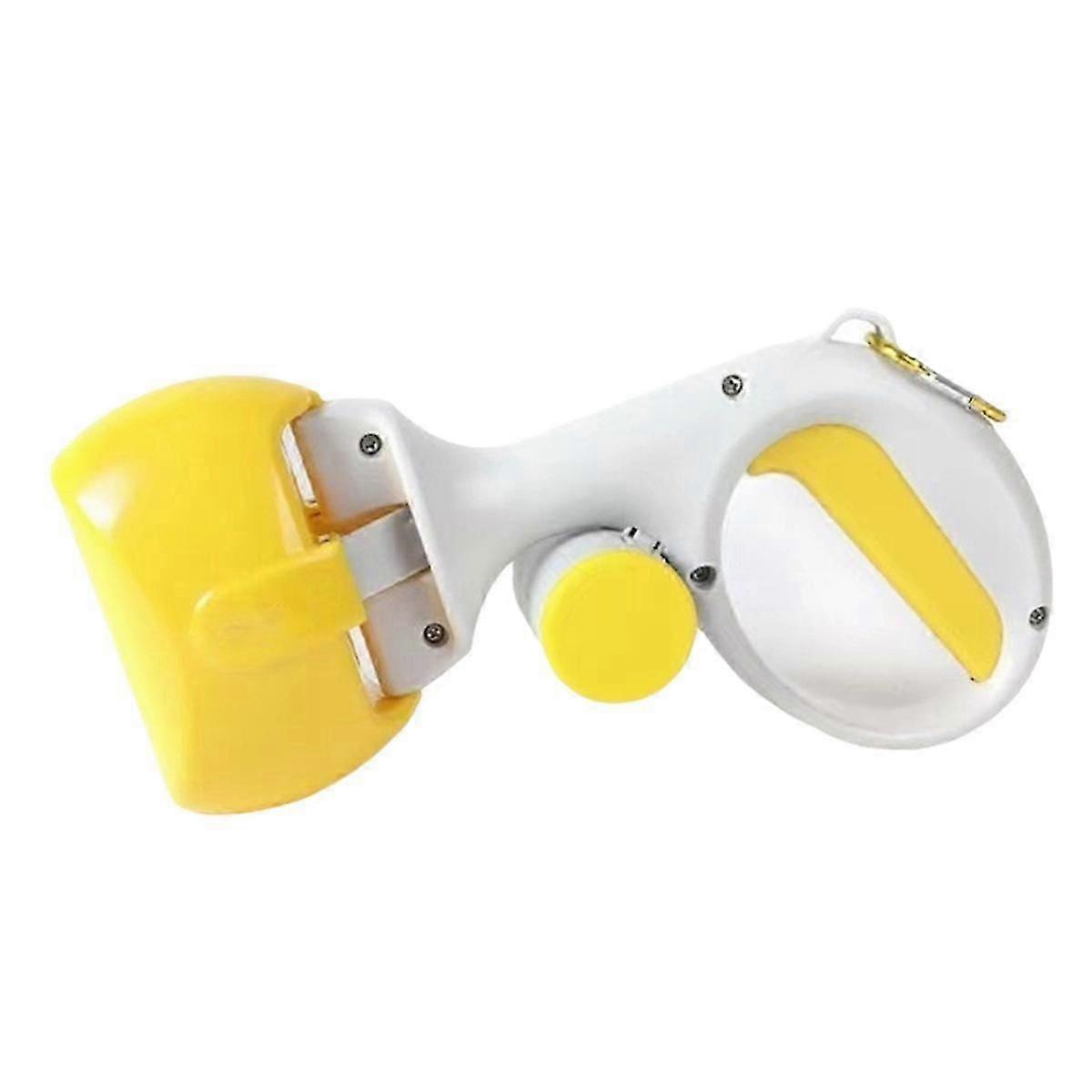 את חפירה לצואת כלבים - ידית ארוכה, איסוף צואת בעלי חיים, כלי ניקוי חיצוני צהוב