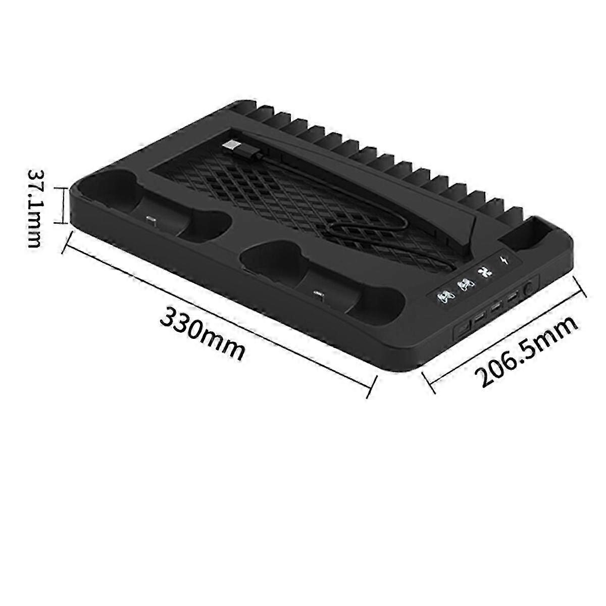 For Host Heat Dissipation Base with 7 Color Light Effect Headphone Hook Game Disc Storage Rack for Handle White
