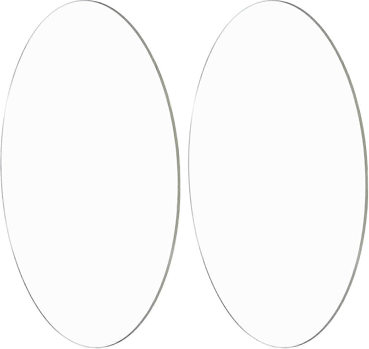 2 Pcs Cake Plates, 9.5 Inch Acrylic Round Discs, Circle Serving Trays Platters