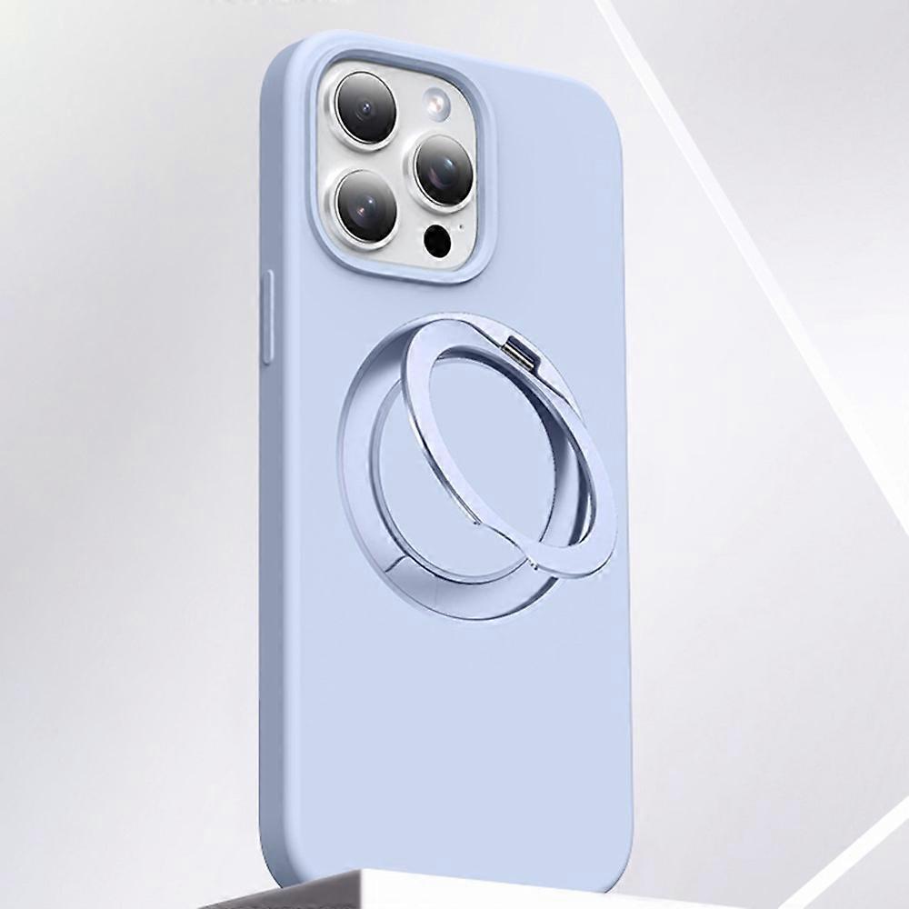 Compatible For iPhone 15 Pro Case Rotating Kickstand Silicone + PC Phone Cover
