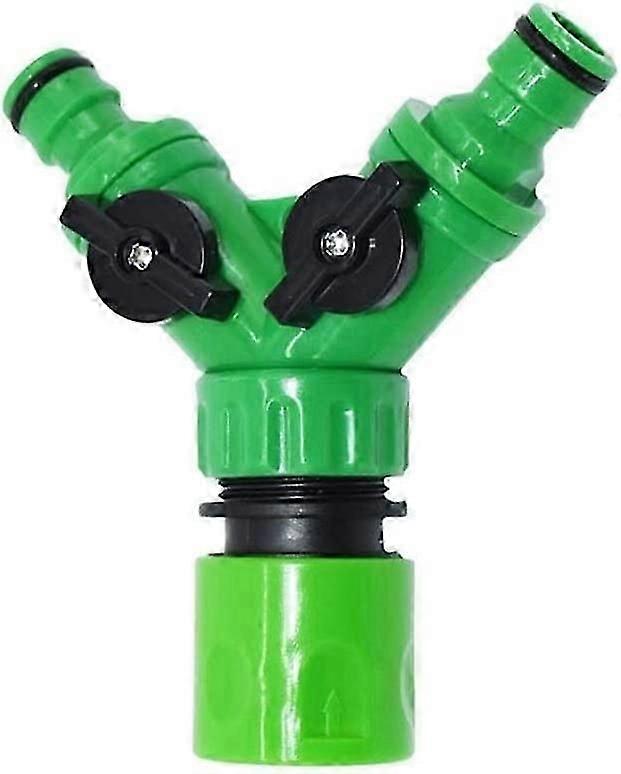 Durable Irrigation 2 Way Faucet Garden Faucet Irrigation Valve Hose Pipe Splitter 2 Way Quick Connector Adapter 1pcs Simple and Generous