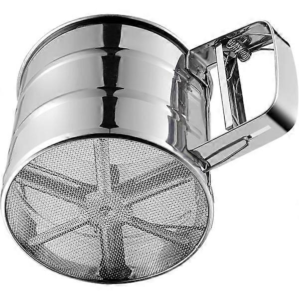 Flour Sifter, Stainless Steel Sieve for Baking, Double Layer Fine Mesh Baking Sifter