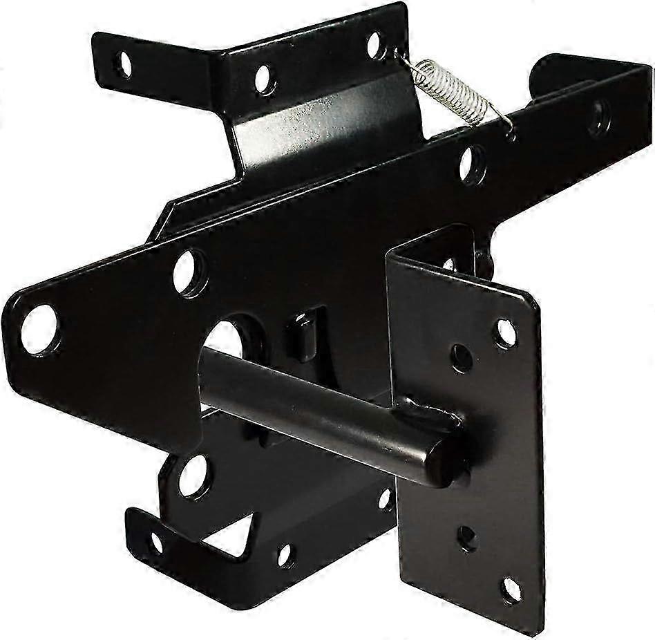Self-Locking Gate Latch Heavy Duty Post Mount Automatic Gravity Lever Wood/PVC