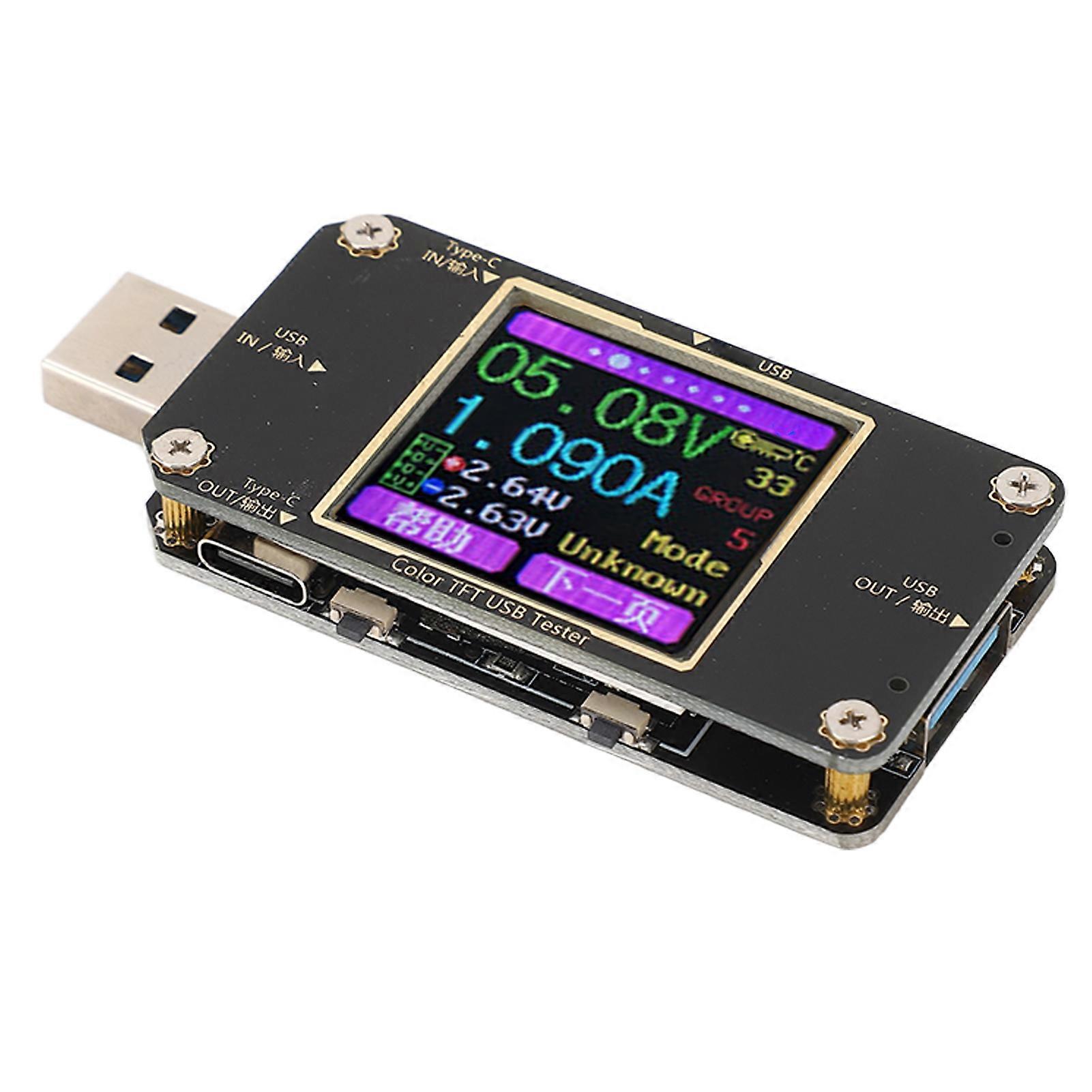 A3 USB Voltmeter Ammeter 1.44" Color LCD 0-3A 99999mAh Tester