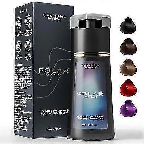 Shampoo colorante per capelli, shampoo colorante per capelli Polar, shampoo colorante istantaneo Polar Haircare, shampoo colorante naturale per capelli grigi, adatto a donne e uomini.