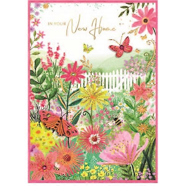 Simon Elvin On Your New Home Floral Greetings Card (Pack of 6)