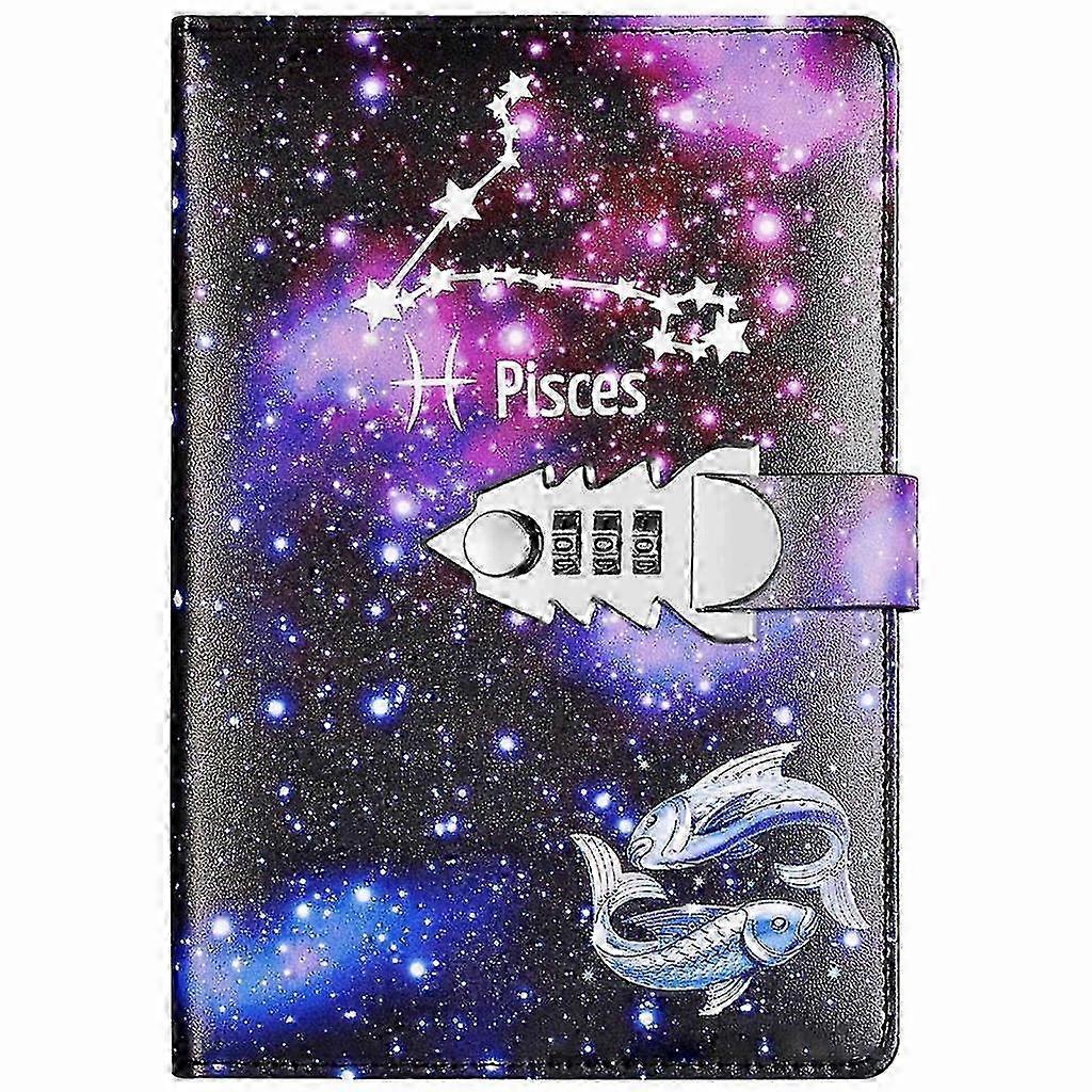 A5 Constellation Journal with Combination Lock for Secure Writing and Personal Reflections