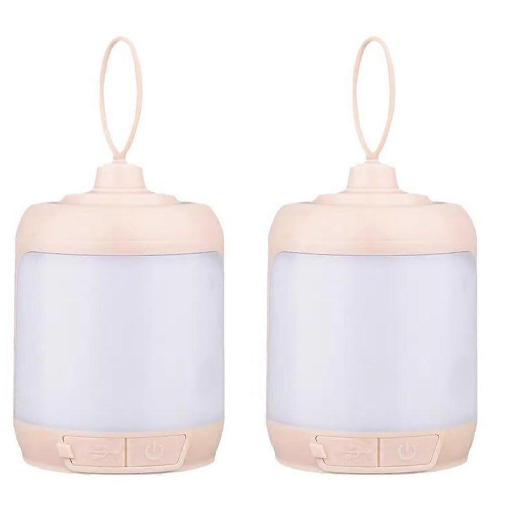 Rechargeable LED Camping Lantern, Portable Ambient Light, 4 Lighting Modes, 2-Pack, Compact Campsite Lamp