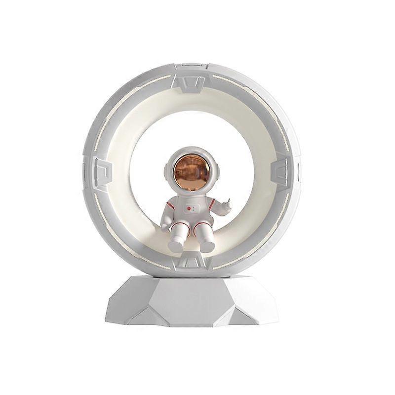 Night Light, Astronaut Space Night Light Lamp with 12-Level Cold Warm Light Rechargeable Dimmable (White)