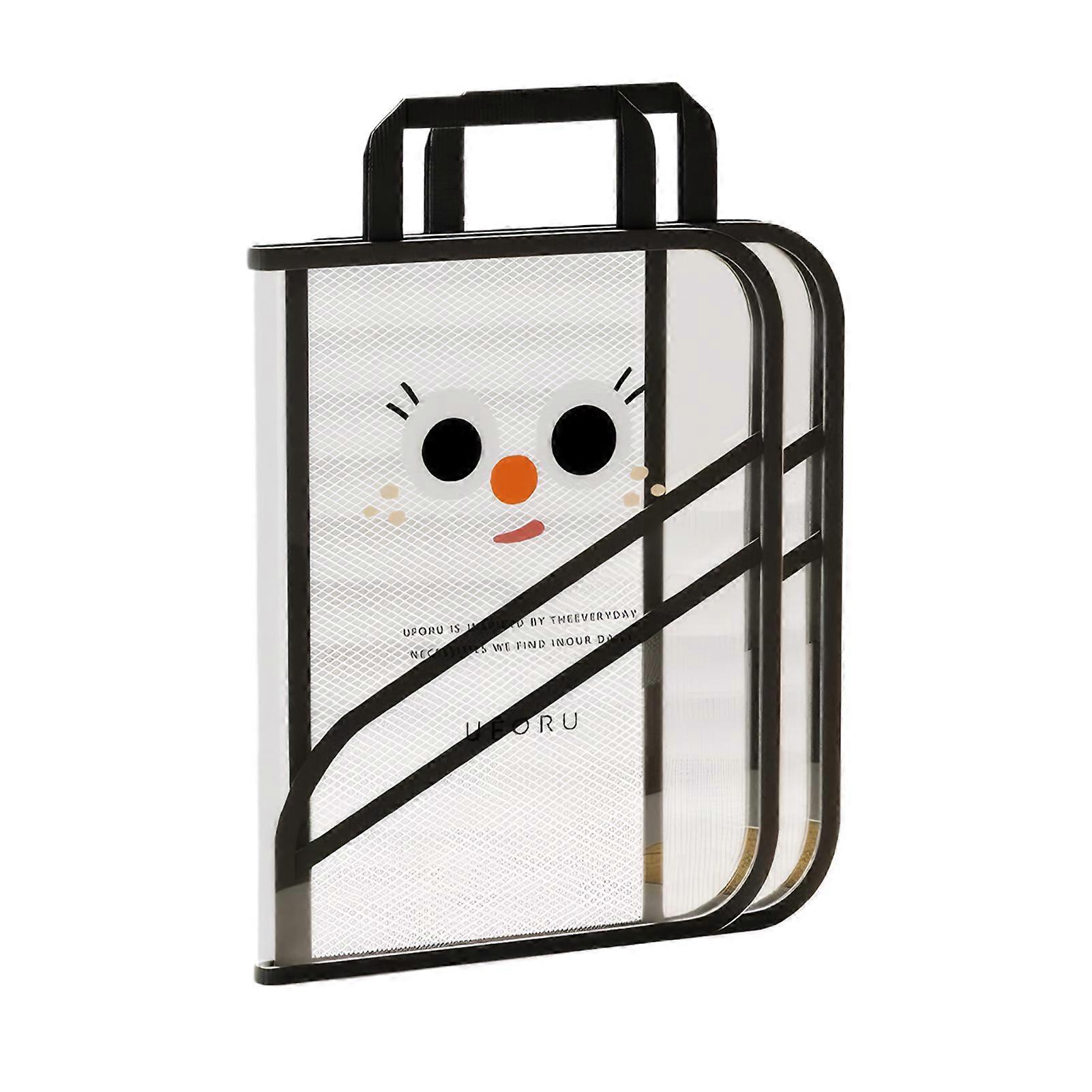 Vertical File Storage Bag For A4 Document Organization With Zipper Files Folder Translucent Book Bag