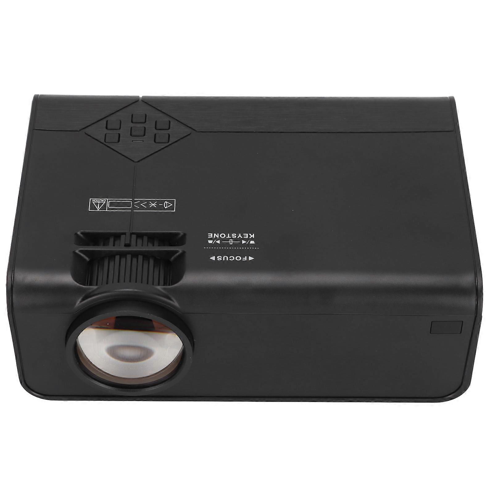 Mini Portable HD Projector 1500lm 1080x720 Stereo Remote Control